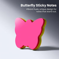 Postits Sticky Notes Fluorescent, Colorful Pads for Children Studying Essentials, Teacher Appreciation Gifts Small Size 100 Sheets
