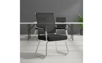 Mesh Office Chair with Armrests Minimalist Low Back Office Chair Breathable for Professionals, Telecommuters, Conference Room