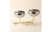 Bowl with Branch Base Sculptural Decorative Bowl Geometric Sculpture for Living Room