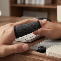 Compressive Fit Compression Finger Sleeve Cotton Blend Slip-on Finger Support Tube Heather Gray Supportive for Sports, Hand Activities