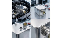 Aluminum Coolant Reservoir Tank Universal Coolant Tank with Bracket Compact Expansion Bottle Long-Lasting for Project Vehicles