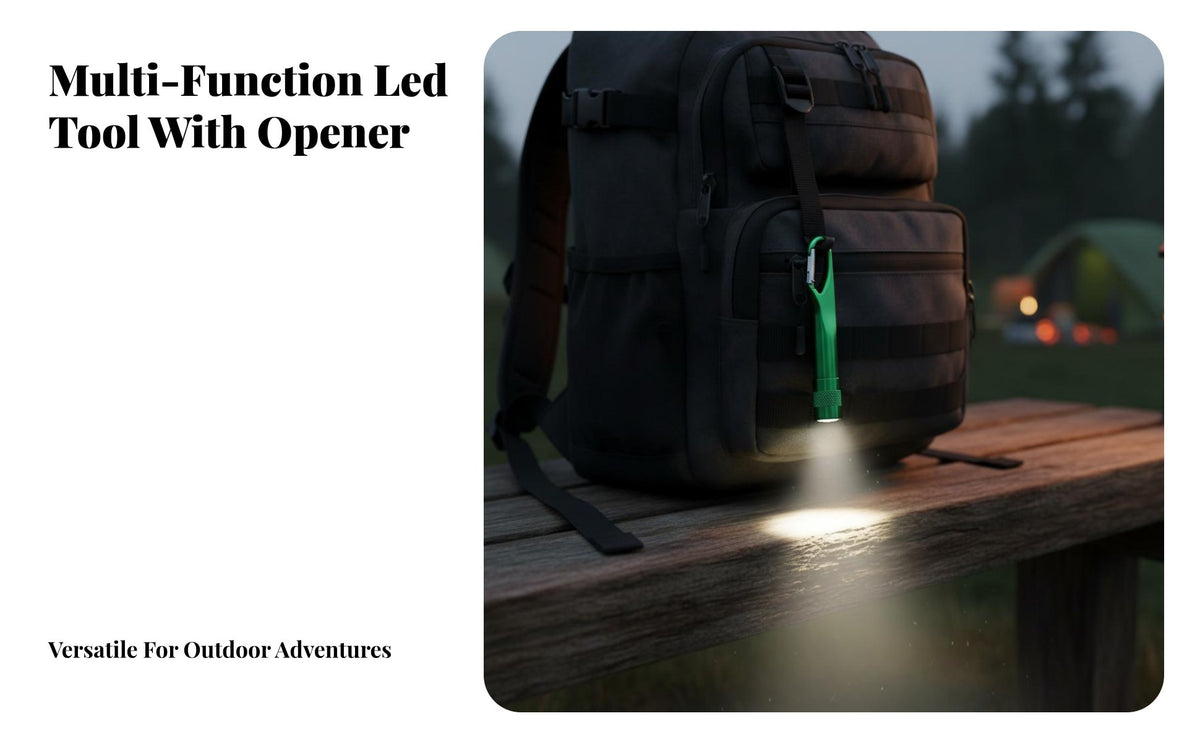 Carabiner Flashlight Aluminum Alloy Body Attachable LED Flashlight Pocket Sized LED Pen Light for Hikers, Backpackers, Everyday Essential, Camping