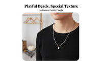 Niche Design Ghost Charm Mixeddesign Chain Halloween Themed Short Beaded Necklace for All Genders Neckwear Statement Piece for Women, Adults, Teenagers, Parties, Daily Wear, Festivals, Casual Outings