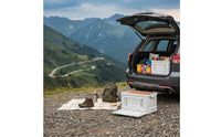 Space-Saving Car Trunk Organizer Box Portable Seatable Camping Box Large Capacity Heavy Duty Trunk Container Multi-Functional for Campers, Picnickers, Outdoor, Picnic, Road Trips