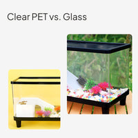 Acrylic Turtle Habitat with Clear Terrarium and Basking Deck