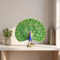 Peacock Figurine Realistic Peacock Bird Figurine Bird Model Detailed Safe for Children, Tabletop, Shelf