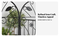 Wrought Metal Garden Trellis European Design Wrought Iron Plant Support Decorative Climbing Plant Screen for Balcony, Outdoor, Patio