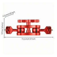 Double-Ball-Joint Mount Compact Articulated Bracket Balanced Hardware