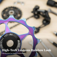 11T Aluminum Guide Wheel Lightweight Rear Derailleur Guide Wheel High-Strength Bike Derailleur Pulley for Mountain Bikers, Cyclists
