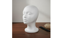 Flocked Finish Available Foam Mannequin Head Lightweight Foam Hairpiece Head Stable Base Hairpiece Styling Block Professional Grade for Cosplayers, Hairdressers