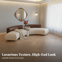 Curved sectional Sofa Two-Tone Lounge Seating Modern aesthetic Sectional Couch for Interior Designers, Business Owners, Reception Area, Living Room, Bedroom