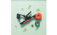 Clamp-Type Head Manual Plant Tying Machine Metal Body Plant Tying Machine Long Handle Garden Binding Tapener for Vineyard Workers, Gardeners, Vineyards, Greenhouses, Nurseries