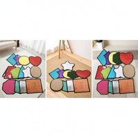 14 Pieces Multi-Textured Sensory Tactile Mat Collection Interactive Sensory Pads with Stitched Edging Long-Lasting Tactile Pad Educational for Children, Toddlers, Classrooms, Playrooms, Wellness Rooms