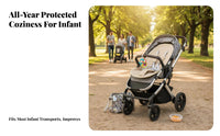 All-Season Stroller Seat Cushion Padded Design 5-Point Harness Stroller Insert Breathable for Infants, Toddlers, Travel, Outdoor, High Chair