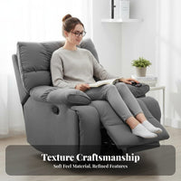 Multi-Functional Electric Rocking Recliner Lie-Flat Design Massaging rotating swaying chair space-saving Footprint Single Sofa Overstuffed Cushions for Apartment Dwellers, Seniors, Parents, Bedroom, perusing corner, Home Office