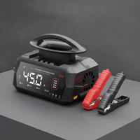 Smart Battery Charger Portable Battery Charger with Clamps Allall-Encompassing Powerful for Car Owners, Garage, Travel