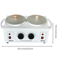 Double Depilatory Melter Countertop Two-Chamber Depilatory Warmer Appliance Electric for Estheticians, Spas, Home Waxing
