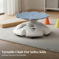 Kids Sensory Swivel Chair Smooth 360° Rotation Rotating Seat for Balance Training Anti-Slip Base Balance Training Chair for Young Children, Indoor