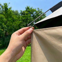 Fishing Umbrella Enclosure, Khaki Black Vinyl, Waterproof, Windproof, Sunshade, Fully Enclosed, Fishing Tent, Rain Cover