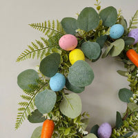 Easter Egg Garland Festive Atmosphere Artificial Egg Garland Easy to Hang Spring Dangling Vine for Event Planners, Families, Wall, Mantelpiece