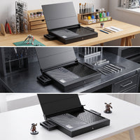 Model Assembly Workbench Portable Hobby Station with Cutting Mat Compact Desktop Organizer for Hobbyists