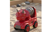 4 Pieces No Batteries Required Dinosaur Engineering Vehicle Toys Movable Parts Dinosaur Construction Vehicle Rounded Rounded Edges Friction Powered Construction Cars Sturdy for Children, Preschoolers, Toddlers, Outdoor Play, Sandbox