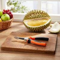 Labor Saving Durian Opener Easy to Use Durian Shell Opener Strong Grip Handle Coil-Assisted Loaded for Elderly, Kids, Commercial, Fruit Shop, Restaurant