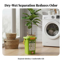 Food Scrap Fermentation Container Firm-Liquid Separation Kitchen Compost Bin Indoor Composter with Spigot Airtight Closure