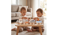 Wooden Birthday Train Educational Number Train Toy Stackable Colorful for Toddlers, Playroom, Nursery