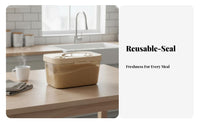 Large Capacity Rice Container Storage Bin Keeps Food Fresh Airtight Grain Container for Kitchen Countertop