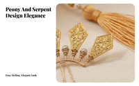 Peony Flower Hair Clip Full of Oriental Charm Tang Period Design Hair Jewelry Vintage Look Chinese Traditional Hairpin for Cosplayers, Actors