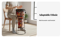 Handsliberated Playing Djembe Floor Stand Stable Support Drum Holder Portable Musical Instrument Accessory Collapsible Design for Percussionists, Musicians, Music Enthusiasts, Live Performance, Home Practice, Jam Sessions, Outdoor Gatherings