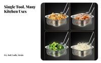 Hanging Hole Hot Pot Skimmer Basket Multi-Purpose Hot Pot Colander Multipurpose Stainless Steel Mesh Colander Rustproof