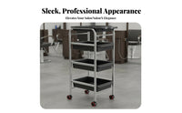 Universal Wheels 5-Tier Hairdressing Cart Sturdy and Long-Lasting Hairstylist Utility Trolley Multifunctional Rolling Stylist Tool Trolley Heavy-Duty for Hair Stylists, Cosmetologists, Beauticians