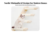 surfaceMounted feline Climber Set Multistep surfaceMounted Climbing Steps Space Saving Pet Furniture for Apartment Dwellers, Indoors, Living Room, Playroom