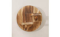 Oval Wall Display Shelf Decorative Wooden Wall Shelf Solid Wood for Living Room, Bedroom, Entryway