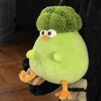 Broccoli Chicken Stuffed Soft Cartoon Broccoli Chicken Doll Stuffed Figure Cute Design for Home Decor