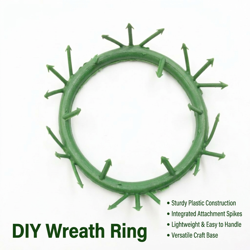 Wreath for DIY Crafts, Front Door Wall Hanging, Wreath Making Supplies for Autumn, Uniform Dyeing Wreath Base, Reusable Floral Hoop Wreath