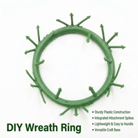 Wreath for DIY Crafts, Front Door Wall Hanging, Wreath Making Supplies for Autumn, Uniform Dyeing Wreath Base, Reusable Floral Hoop Wreath