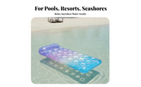 Open Design Inflatable Pool Lounge Floater Portable Floating Chair Backrest Water Leisure Foldable