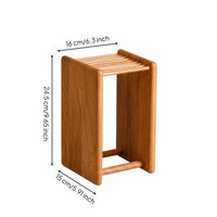 Countertop Knife Rack Elegant Cherry Wood Knife Block Freestanding for Home Cooks