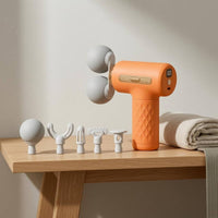 100-Level Adjustment Two-headHead Massage Type-C Charging Handheld Fascia Massager Digital Display Hand-gripGrip Massager Adjustable Speed Levels