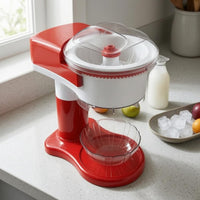 Electric Ice Shaver Three-Blade Shaved Ice Machine Slush Appliance Transparent Lid Frozen Dessert Cone Appliance Cylindrical