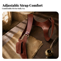 PU Leather Cosplay Bag Vintage Style Crossbody Bag Buckle Hardware Fashion Accessory Adjustable Strap for Cosplayers