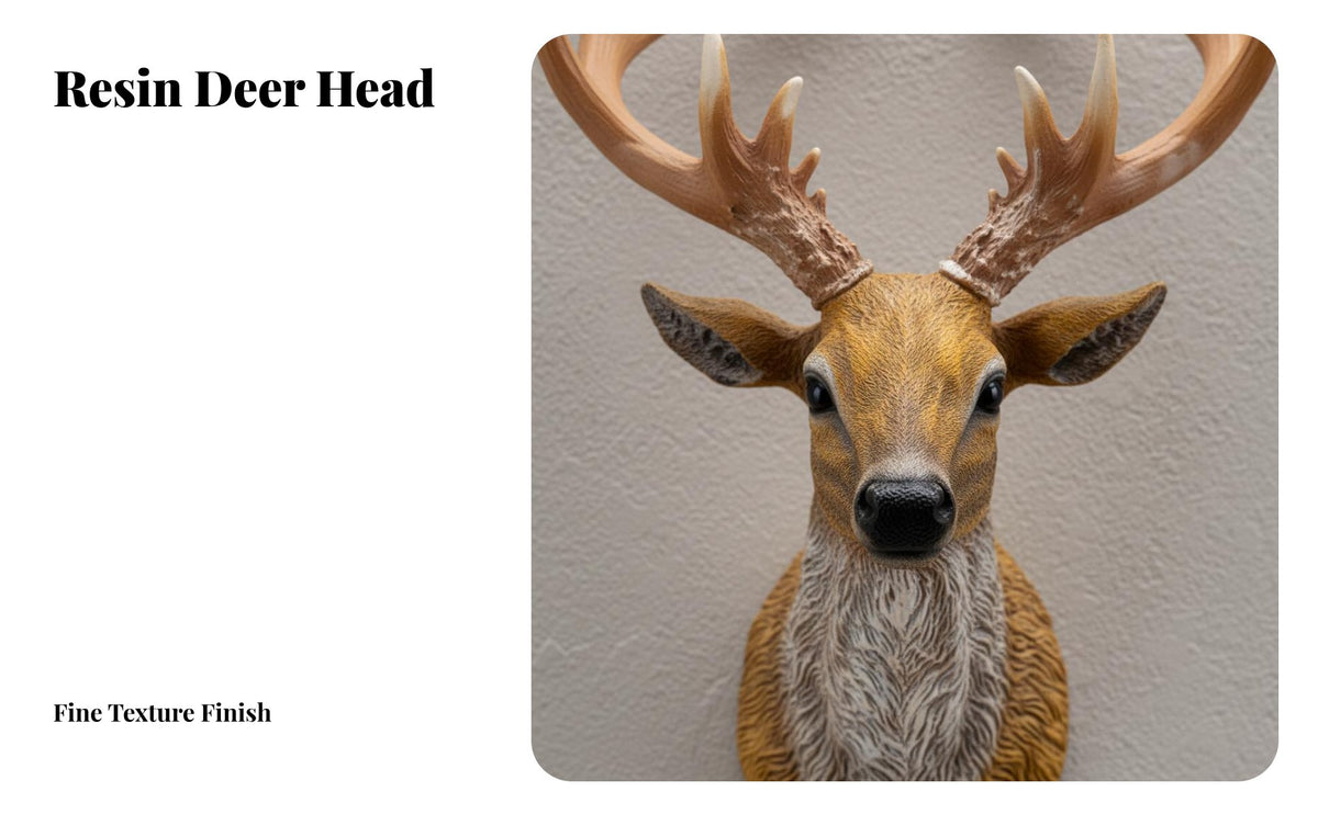 Deer Head Wall Mount Elegant & Modern Design Three-Dimensional Deer Wall Decor Resin Stag Head Sculpture Original Design House