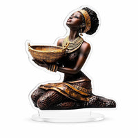 Flat-Printed Acrylic Figure with Base Waterproof Acrylic Tabletop Decoration Collectible Standee Creative for Art Lovers, Collectors, Office Desk, Bookshelf, Living Room