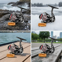 Foldable Mini Fishing Reel Lightweight Fishing Reel with Folding Crank Portable Corrosion-Resistant for Anglers