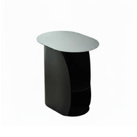 Minimalist aesthetic C-Shaped Side Table Space-Saving Nightstand Multi-Functional Household Furniture Storage Shelf for Apartment Dwellers, Homeowners, Remote Workers, Living Room, Bedroom, Small Spaces, Home Office