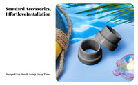 4 Pieces Ribbed Umbrella Adapter Sleeve Threaded Deck Umbrella Sleeve