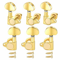 6-Piece Guitar Tuning Peg Set with Zinc Alloy Buttons